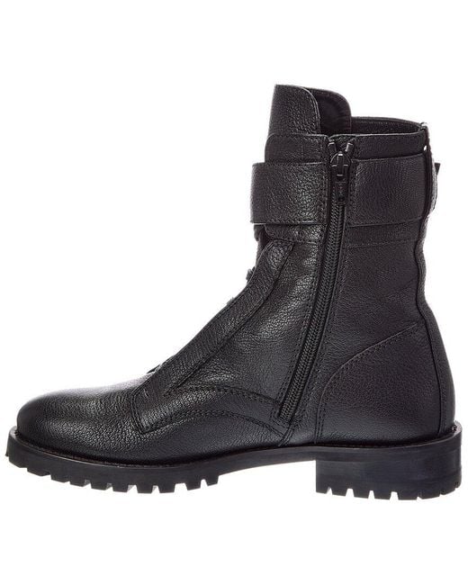 Jimmy Choo Black Cheri Leather Combat Boot