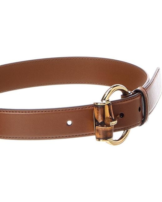 Gucci Brown Bamboo Leather Belt