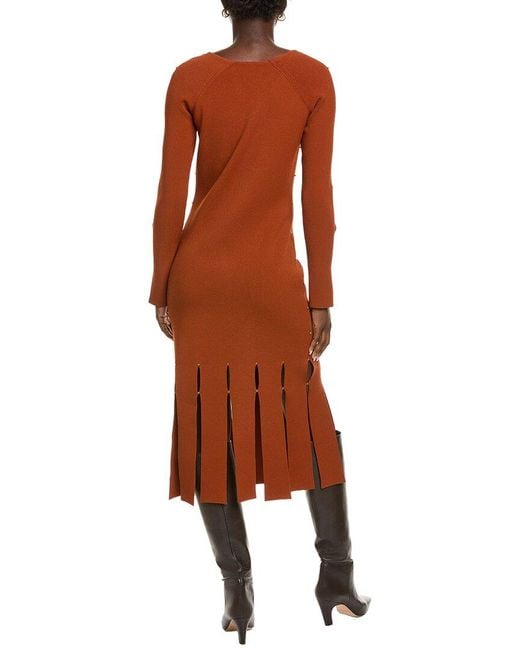 St. John Brown Knit Stretch Gown