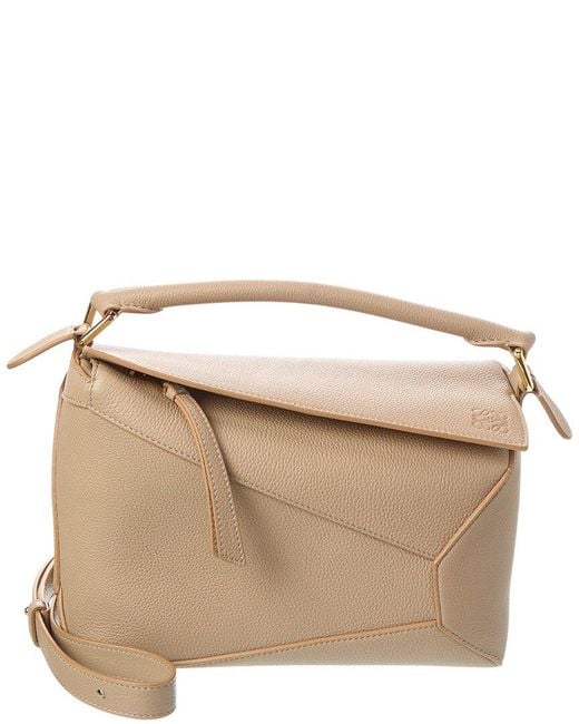 Loewe Natural Puzzle Small Leather Shoulder Bag
