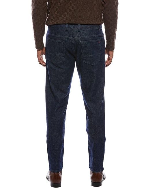 Isaia Blue Straight Jean for men