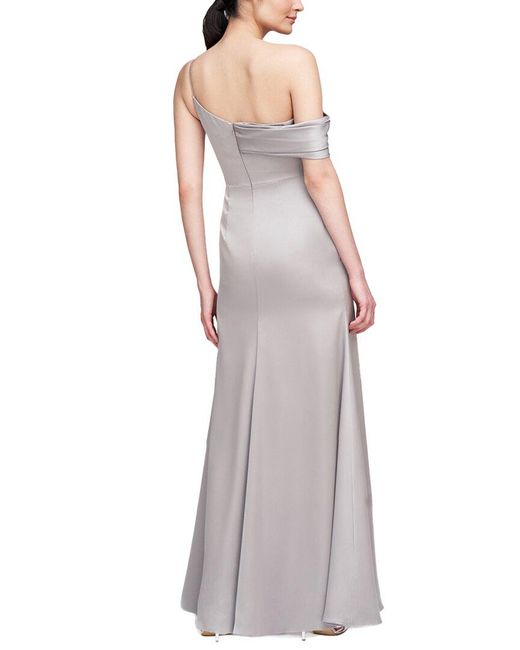 THEIA Purple Alaina One-shoulder Gown