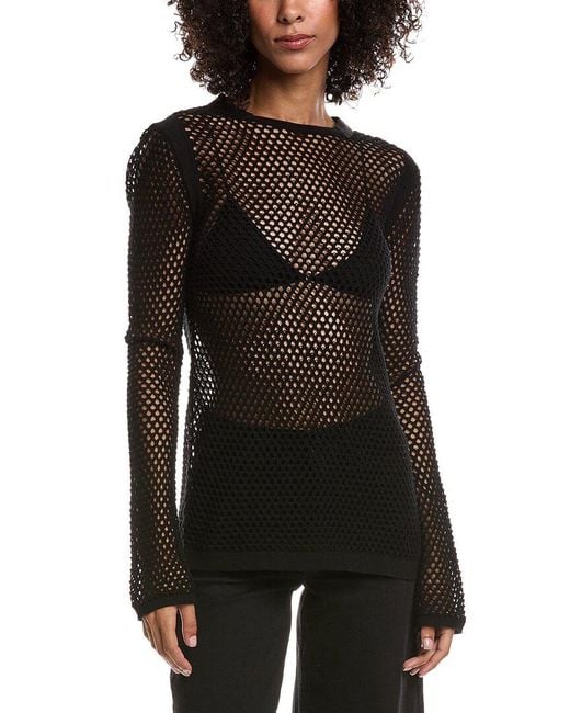 Helmut Lang Black Mesh T-Shirt