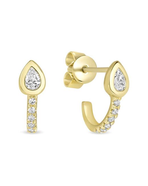 Ron Hami Metallic 14k 0.21 Ct. Tw. Diamond Half-Huggie Earrings