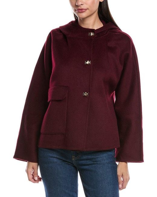 Ba&sh Red Kove Wool-Blend Jacket