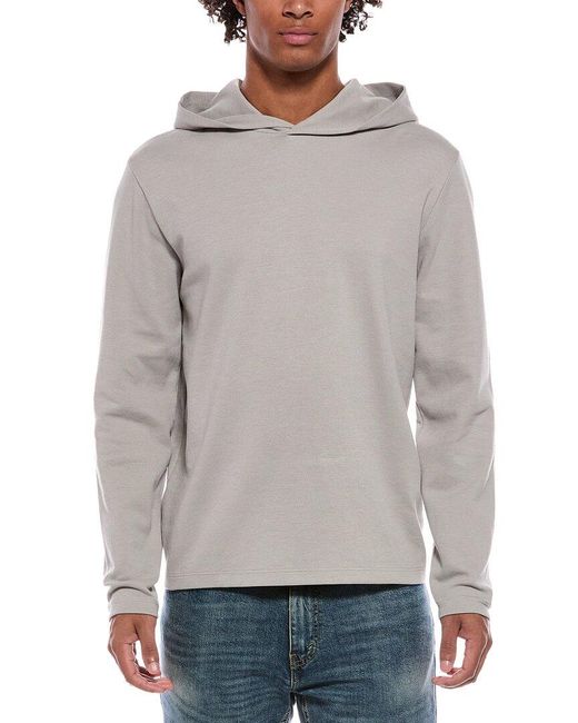 Vince Gray Double Face Pique Hoodie for men