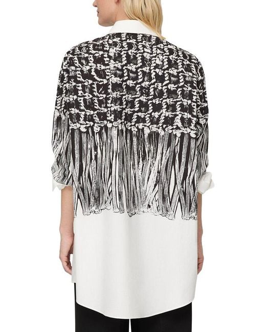Lafayette 148 New York Black Oversized Shirt