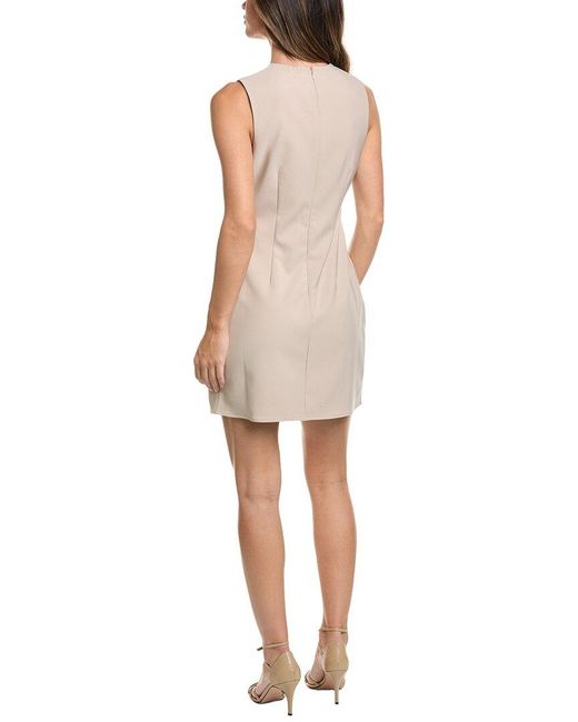 Kenneth Cole Natural Zipper Detail Sheath Dress