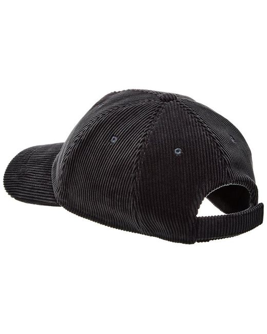 Fendi Black Corduroy Baseball Cap for men