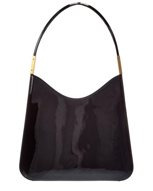 Saint Laurent Black Bo Sadie Patent Hobo Bag