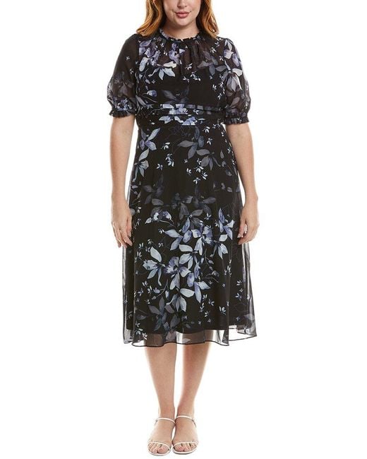 Adrianna Papell Black Midi Dress