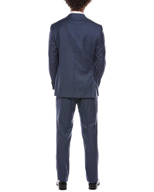 Canali Blue 2Pc Wool & Silk-Blend Suit for men
