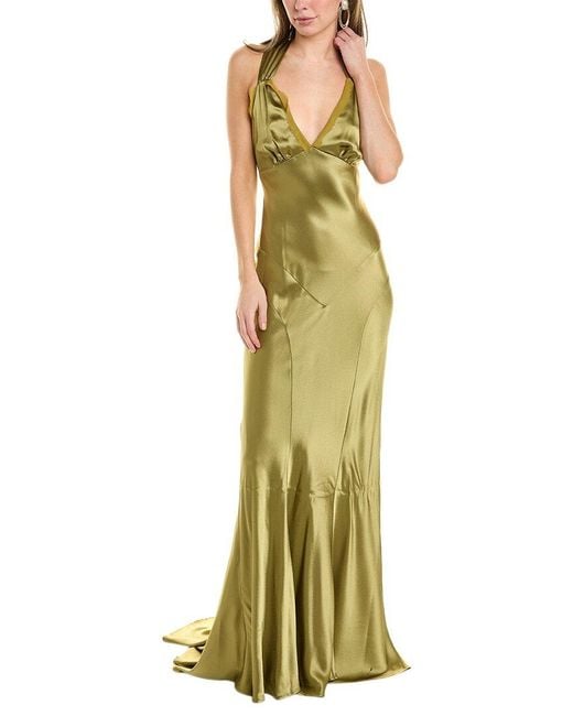 Issue New York Yellow Twist Back Gown