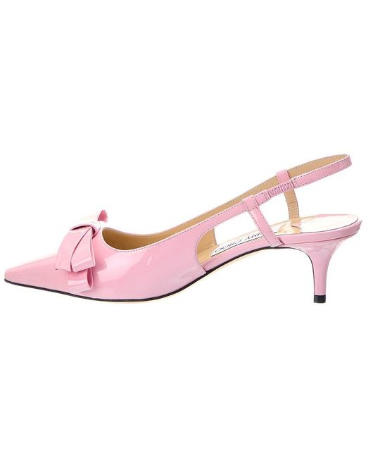 Jimmy Choo Pink Adalee Sb 50 Patent Slingback Pump