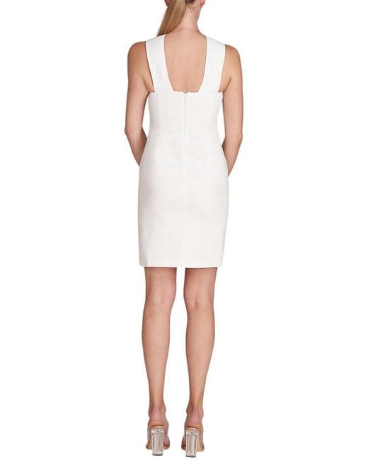 Halston Heritage White Andie Stretch Crepe Bodycon Dress