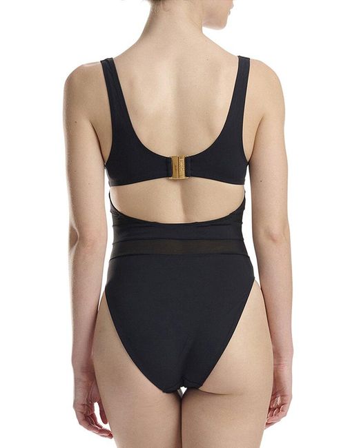 Wolford Black Banded One-piece