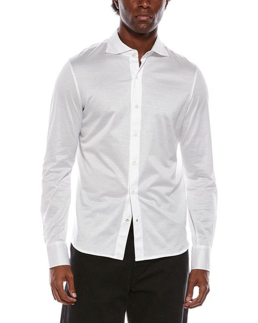 Isaia White Sport Shirt for men