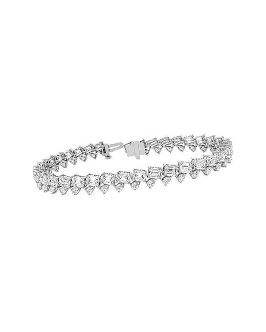 Lab Grown Diamonds White 14K 10.64 Ct. Tw. Lab-Grown Diamond Tennis Bracelet