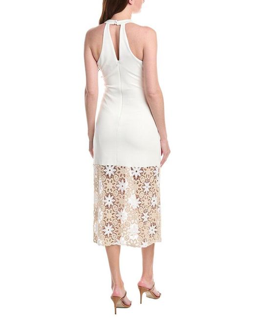 Adrianna Papell Metallic Scuba Midi Dress