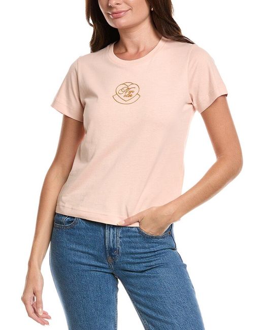 Moncler Blue Embroidered T-Shirt