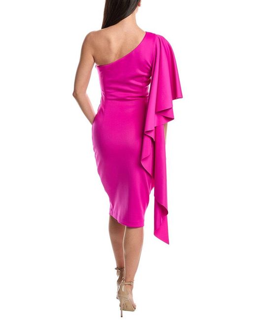 Black Halo Pink Odella Cocktail Sheath Dress