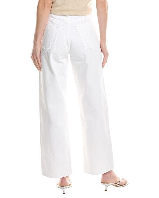 Rag & Bone White Shea Relaxed Optic Straight Jean