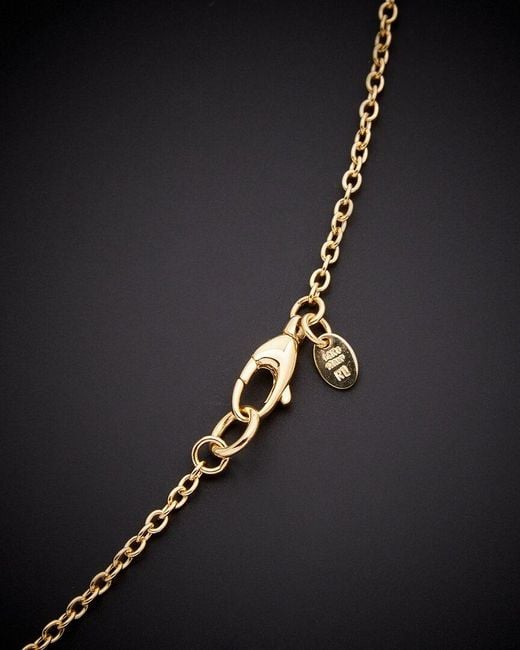 Italian Gold Black 14k Twist Station Necklace