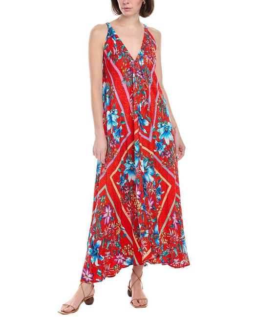 Johnny Was Red Tahlia Eva Maxi Dress