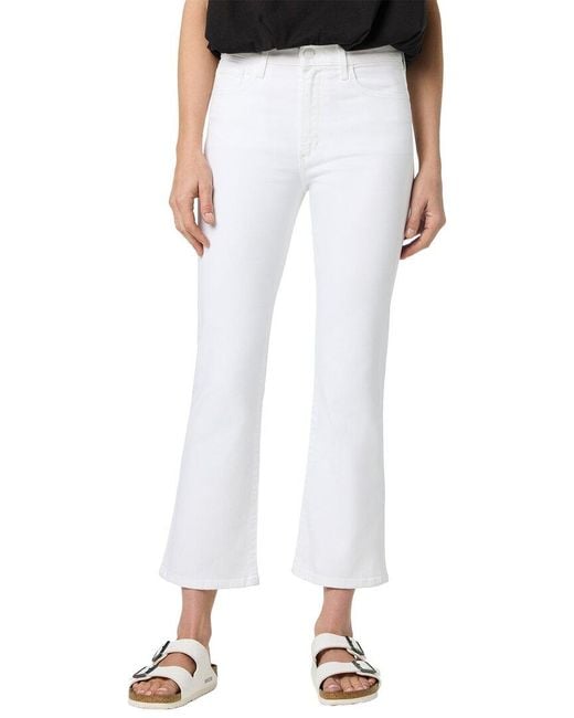 Joe's Jeans White High Rise Crop Bootcut Jean