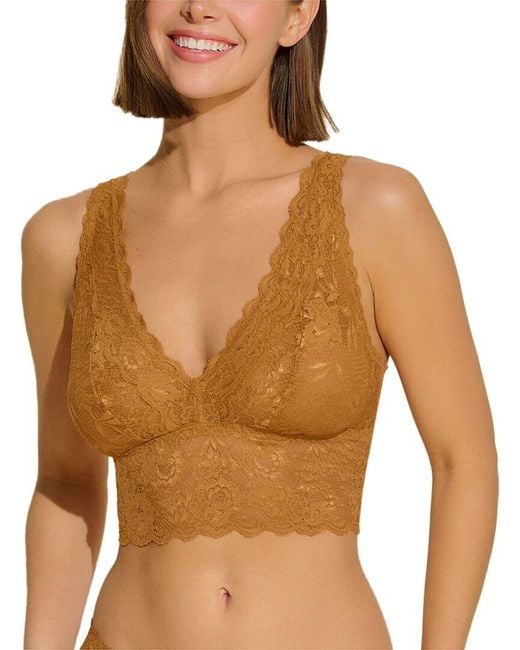 Cosabella Brown Never Say Never Plungie Longline Bralette