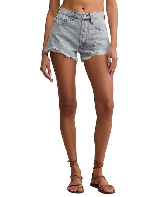 Z Supply Blue Classic High-Rise Denim Short