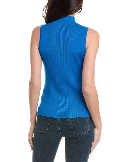 Rachel Roy Blue Mock Neck Sweater
