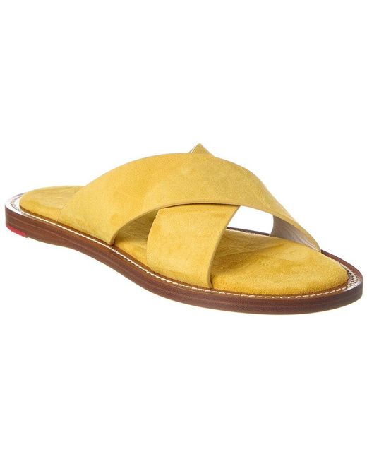 Isaia Yellow Suede Sandal for men