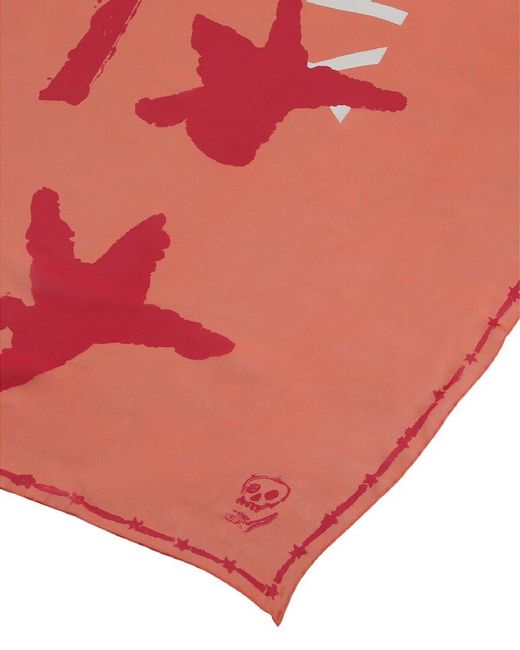 Givenchy Red Silk Scarf
