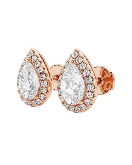 Lab Grown Diamonds Metallic 14k Rose Gold 3.50 Ct. Tw. Lab-grown Diamond Studs