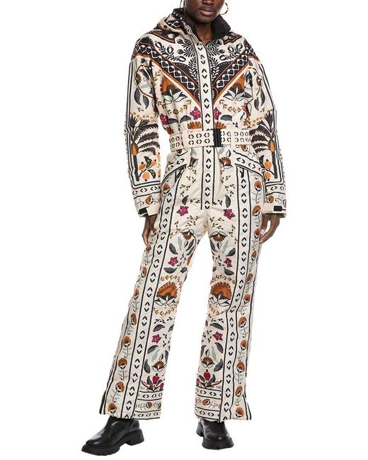Farm Rio White Palms Paradise Sand Ski Jumpsuit