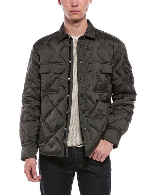 Rag & Bone Gray Padded Dane Shirt Jacket for men