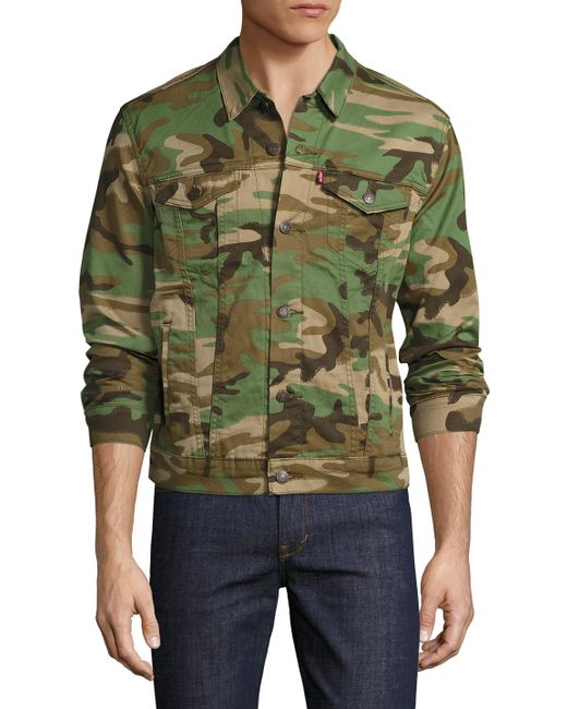 Levi's Cotton Camouflage Trucker Jacket 