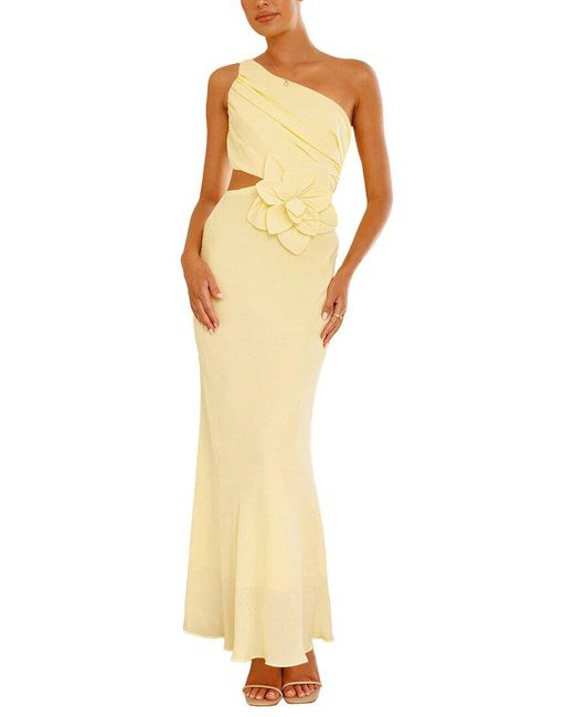 LEON GORI Metallic Maxi Dress