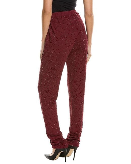 Michael Kors Collection Crystal Pajama Pant in Red | Lyst