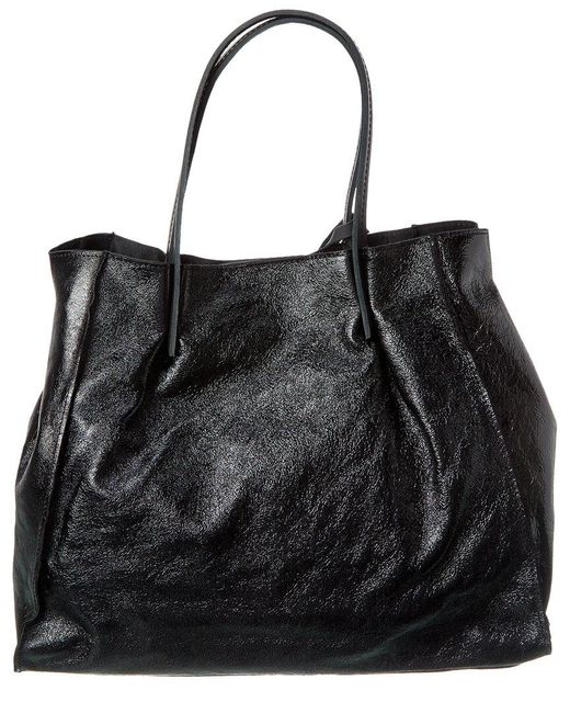 Italian Leather Black Top Handle Bag