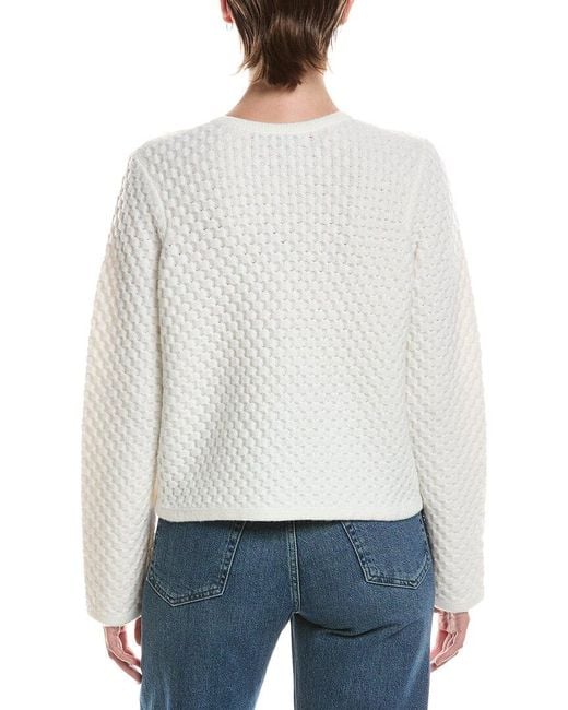 Michael Stars White Cera Honeycomb Stitch Cardigan