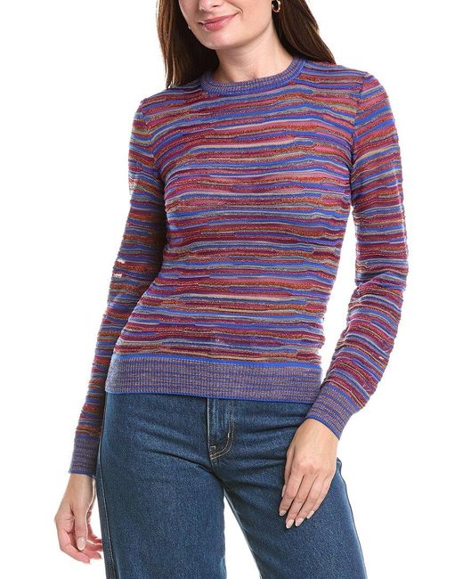 Missoni Purple Textured Wool-Blend Top