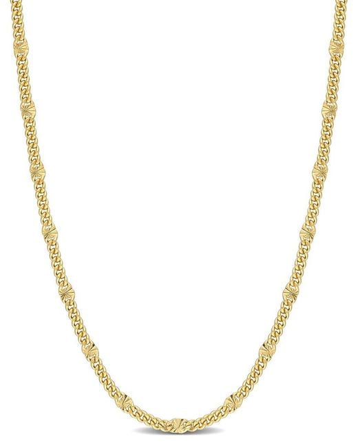 Italian Silver Metallic Fancy Curb Link Necklace