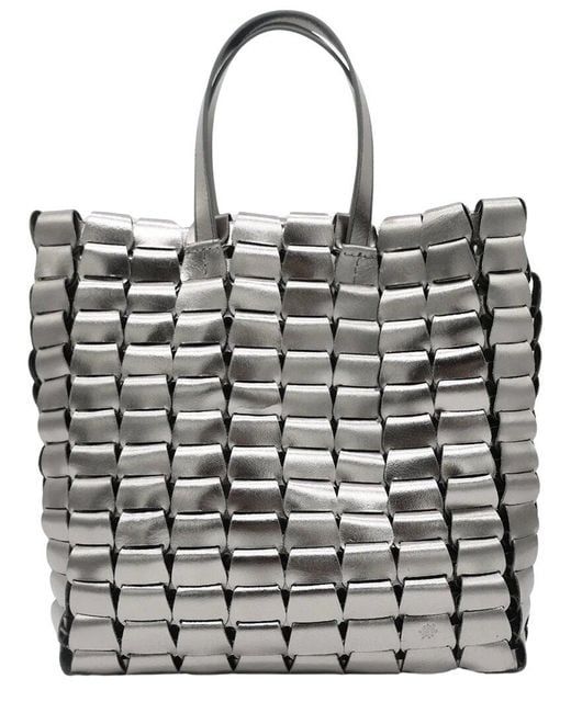 Dragon Diffusion Metallic Link Leather Tote