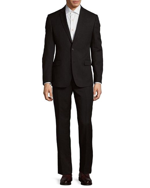 Versace Black Two-button Wool Suit for men