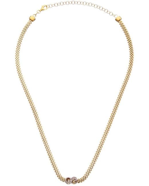 Meshmerise Metallic 18K 0.06 Ct. Tw. Diamond Necklace