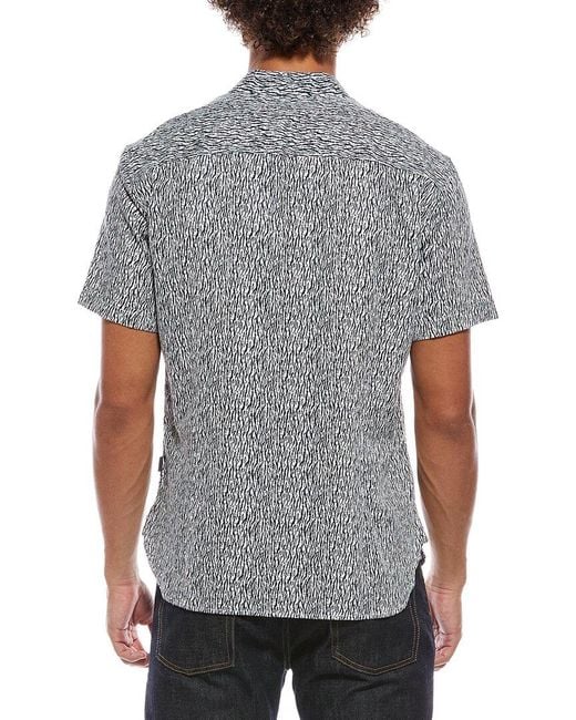 John Varvatos Gray Loren Slim Fit Sport Shirt for men
