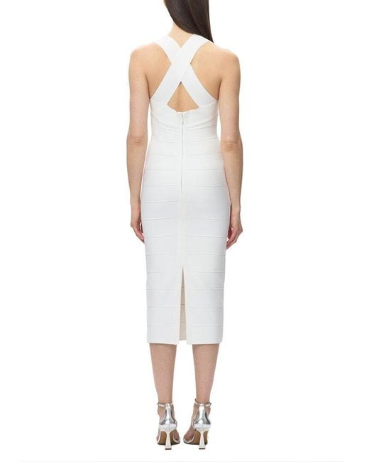 Hervé Léger White The Sandra Dress