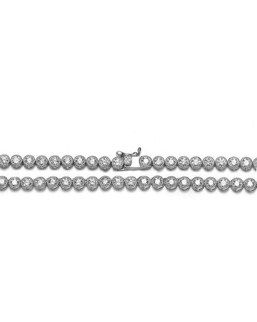 Genevive Jewelry Metallic Cz Necklace